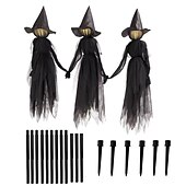 olcso Halloween szabadtéren-halloween dekoráció színes izzó 3db boszorkányok kézenfogva egyetlen szellemjelenet dekorációs kellékek