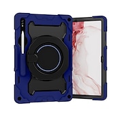 billiga Fodral till Samsung-surfplattor-Tablett Skal fodral Till Samsung Galaxy Tab S9 11 inch S8 Ultra 14.6&#039;&#039; S8 Plus 12.4&#039;&#039; S8 S7 Plus FE S7 11&#039;&#039; A 8.0&quot; A8 A7 Lite Bärbar Handtag Pennhållare Rustning PC Silikon