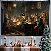 billige hengende juleteppe-juledekorasjoner julekrybbe dåp hengende billedvev veggkunst jul stor billedvev veggmaleri dekor fotografi bakteppe teppe gardin hjem soverom stue dekorasjon