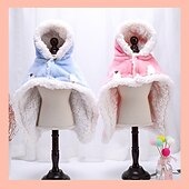 baratos Roupas e Acessórios para Cães-Cachorros Gatos Capa Moda Casual Inverno Prova-de-Água Quente Respirável Macio Lavável Casual / Diário Roupas para cães for Bichon Frise Pomerânia Animais de Pequeno Porte Borboleta Small