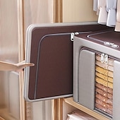 abordables Almacenamiento y organización-Caja de almacenamiento de ropa de gran capacidad, organizador de colchas de ropa a prueba de polvo, contenedor plegable para dormitorio y hogar, 1 ud.