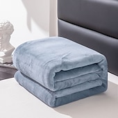 cheap Bed Blankets-Super Soft Coral Fleece Blanket Light Weight Solid Pink Blue Faux Fur Mink Throw Sofa Cover Bedspread Flannel Blankets Fleece Blanket Sherpa Blanket