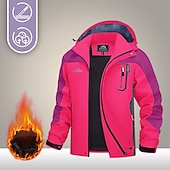 ieftine Fleece și jachete 3 în 1-Pentru femei Αδιάβροχο μπουφάν πεζοπορίας Αδιάβροχο μπουφάν Αντιανεμικό πεζοπορίας Vară În aer liber Termic cald Impermeabil Rezistent la Vânt Respirabil Îmbrăcăminte Exterior Hanorac cu Glugă Hain