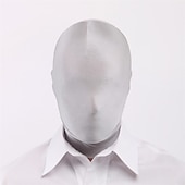 economico oggetti di scena per cabine fotografiche-Maschera a pieno facciale da 2 pezzi bw maschera di seconda pellecappuccio in spandex di Halloween per tessuto unisex