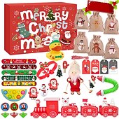 cheap Best Christmas Gifts-Decompression Christmas Countdown Calendar Blind Box Set Decompression Christmas Countdown Blind Box Gift Toy for Christmas Gifts