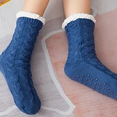 abordables calcetines caseros-Navidad mujer invierno lindo dibujos animados Navidad alce algodón zapatillas estudiante ins moda hogar cálido felpa algodón zapatos zapatillas de invierno para mujer