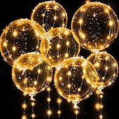 abordables 123496-réception de mariage élégante fête ballon LED fête lumineuse fournitures de mariage décoration de fête de dortoir décoration de bulle transparente anniversaire mariage ballons LED guirlandes