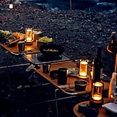 baratos Candeeiros de mesa-Candeeiro de mesa recarregável sem fio LED retro bar lâmpadas de mesa de metal toque dimmer luz noturna tri-cores para restaurante quarto bar hotel luzes de decoração de casa