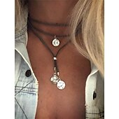 abordables Colliers et pendentifs-Femme Colliers Mode Extérieur Géométrie Collier