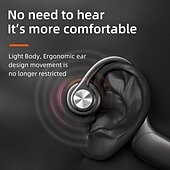 abordables Écouteurs de sport-Casque à conduction osseuse P8S Casque à conduction osseuse Bluetooth 5.3 Lumière LED Sports Étanche