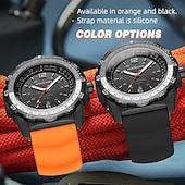 halpa Digikellot-NORTH EDGE EVOQUE 2 Miesten Digitaalinen Sotilaskello Vedenkestävä 50M Miesten Urheilurannekellot Aurinkovoima Hehkuva Ympäristöystävällinen Kello