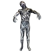 abordables Disfraces para hombres-Traje de Cuerpo Completo Traje de cosplay Body Calavera Monstruo Zalgo Cosplay Niños Adulto Hombre Chico Carnaval Mascarada Mardi Gras Fiesta Víspera de Todos los Santos Rendimiento Disfrazarse