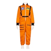 halpa parien halloween-asut-Astronautti Ryhmä Pariskunta Kustannus Cosplay Kustannus Onesie Kustannus Haalarit Oranssi Kuninkaiden Päivä Halloween Karnevaali Aikuiset Lapset Unisex