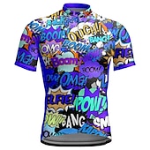 billiga Tröjor för män-Herr Cykeltröja Kortärmad Cykel Överdelar med 3 bakfickor Bergscykling Vägcykling Andningsfunktion Snabb tork Fuktabsorberande Reflexremsa Gul Röd Blå Grafisk Polyester sporter Kläder