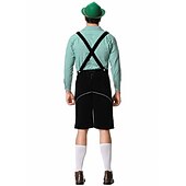 cheap Men-Oktoberfest Lederhosen Shirt Bavarian Bavarian German Wiesn Men's Traditional Style Cloth Blouse Shorts Hat