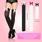 cheap Accessories-Women&#039;s Satin Bow Stockings Thigh High Stockings Hosiery Socks with Bow Knee Socks Stockings Oktoberfest Cosplay Party Girls Halloween Carnival Accessories