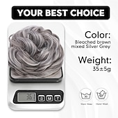 abordables Chignons-chignons Chignon Enrouler autour de la queue de cheval Cheveux Synthétiques Pièce de cheveux Extension des cheveux Bouclé Soirée Usage quotidien Soirée &amp; Evénement A1 A2 A3