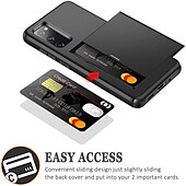 cheap Samsung Cases-Phone Case For Samsung Galaxy S24 S23 S21 S20 Plus Ultra Note 20 10 S25 Ultra Back Cover Bumper Frame Four Corners Drop Resistance With Card Holder Armor TPU