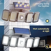 economico Applique per esterni-1 pc 8 W Illuminazione esterna da parete Ad energia solare Luce fredda 3.2 V 300 Perline LED