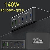 رخيصةأون محاور USB-أوسب 3.0 نوع C المحاور 6 الموانئ 6 في 1 دعم وظيفة توصيل الطاقة أوسب هاب مع RJ45 12V / 3A DC 5 فولت / 3 أمبير 20 فولت / 5 أمبير توصيل الطاقة من أجل لابتوب تابليت هاتف ذكي