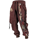 preiswerte Sweatpants-Stammes Bandana-Druck Vintage Herren 3D-Druck Jogginghose Trainingshose Hosen Hose Outdoor Strasse Casual Polyester Schwarz Rot Blau S M L Mittlere Taillenlinie Elastizität Hose