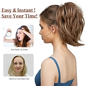 abordables Chignons-chignons Chignon Queue de cheval avec griffe Cheveux Synthétiques Pièce de cheveux Extension des cheveux Bouclé Soirée Usage quotidien Soirée &amp; Evénement A1 A2 A4