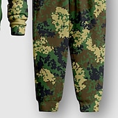 billiga Pojkens 3D-djur-Pojkar 3D Dinosaurie Kamouflage Sweatshirt &amp; Sweatpants Set Set Långärmad 3d-utskrivning Höst Vinter Aktiv Mode Häftig Barn 3-12 år Rund hals Utomhus Semester Gata Normal