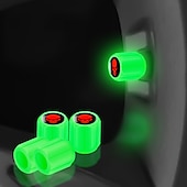 cheap Car Body Decoration &amp; Protection-50pcs Fluorescent Skull Car Tire Valve Valve Stem Cover, ABS Corrosion Resistant Wheel Valve Cover, Glow In The Dark, Car Decoration Accessories