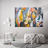 preiswerte Abstrakte Gemälde-Hang-Ölgemälde Handgemalte Horizontal Abstrakt Menschen Klassisch Modern Ohne Innenrahmen (ohne Rahmen)