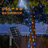 abordables Lumières de cordes solaires-Guirlande lumineuse solaire à LED pour réception de mariage, élégante, décoration de mariage, 10 m, 33 pieds, 100 LED, 8 modes d&#039;éclairage, étanche, pour jardin, Noël, mariage, fête d&#039;anniversaire,