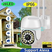 cheap Outdoor IP Network Cameras-Full HD 1080P WiFi IP Camera Wireless Speed Dome PTZ IP66 Waterproof CCTV IR Outdoor Indoor NetCam Monitoring Auto Tracking Full Color Night Vision Security Camera