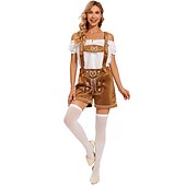 voordelige Lederhosen-Oktoberfest Blouse / overhemd Lederhosen Alpine Hoed Beiers Bavarian Duits Weiden Dames Doek in traditionele stijl