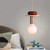 economico Luci Isola cucina-lampada a sospensione a led lampada a sospensione in legno semplice caffetteria ristorante bar lampada a sospensione plafoniera in metallo per camera da letto camera per bambini 110-240v