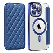 preiswerte Handyhülle für iPhone-Handyhülle für iPhone 16e Apple AirTag iPhone 16 iPhone 15 Pro Max Plus 14 13 12 11 Wallet Case mit Magsafe transparentem Kartensteckplatz Retro TPU PU-Leder