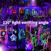 billige Gatebelysning-LED Svart Lys 1-2 Pakke med 30W 60W 120W UV Flomlys 395nm-405nm IP66 Vanntett Høy-effekt Svart Lys Plugg med Bryter (59in) Fester Scener UV Harpiks Herding Maleri Halloween