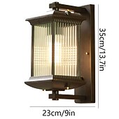economico applique da esterno-applique da parete a led apparecchio di illuminazione per interni ed esterni lanterna esterna impermeabile ip65 alluminio antiruggine lanterna in vetro lampada da parete lanterna cortile giardino