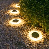 preiswerte Landschaftslichter-Solar-Untergrundleuchte, 28 LEDs, wasserdicht, für den Außenbereich, Rasenleuchte, Deckleuchte, in den Boden eingelassene Solar-Terrassenlampe, LED-Garten, Hof, Rasen, Gehweg, Dekor, Solar-Wandleuchte
