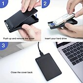 cheap Computer Peripherals-2.5 Inch SATA To USB 3.0 SSD HDD Enclosure Tool Free External Hard Disk Casing Hdd Case Hard Disk CaseOptimized For SSD Support UASP SATA III