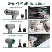 ieftine Aspiratoare-noul mini aspirator auto fără fir 3 în 1 aspirator cu suflare cu suflare aspirator fără fir de mare putere colector de praf de aer mini aspirator de mână umed și uscat aspirator portabil de curățare