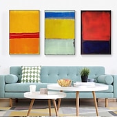 economico Quadri astratti-1 pezzo segni rothko tela arte della parete dipinta a mano opera d&#039;arte pittura immagine per ufficio camera da letto casa decorazione moderna tela arrotolata (senza cornice)