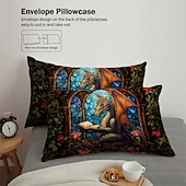 voordelige Dekbedovertreksets-2pcs/3pcs retro retro abstract vuurdraakpatroon bedset dekbedovertrek lichtgewicht en zacht geschikt voor volwassenen en kinderen groot bed klein bedset