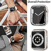 Χαμηλού Κόστους Smartwatch Θήκη-Συμβατό με Apple Watch Series 8 7 45mm / Series 8 7 41mm / Series 6 5 4 SE 44mm / Series 6 5 4 SE 40mm / Series 3 2 1 42mm All Around Protective Ανθεκτική σε πτώσεις TPU Παρακολουθήστε Κάλυμμα