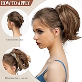 abordables Chignons-chignons Chignon Queue de cheval avec griffe Cheveux Synthétiques Pièce de cheveux Extension des cheveux Bouclé Soirée Usage quotidien Soirée &amp; Evénement A1 A2 A4