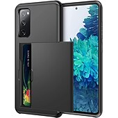 cheap Samsung Cases-Phone Case For Samsung Galaxy S24 S23 S21 S20 Plus Ultra Note 20 10 S25 Ultra Back Cover Bumper Frame Four Corners Drop Resistance With Card Holder Armor TPU