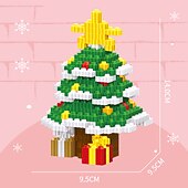 economico i migliori regali di natale-celebrità di internet natale piccoli blocchi di particelle per bambini e bambine piccolo regalo combinazione puzzle giocattolo compatibile decorazioni per regali di natale