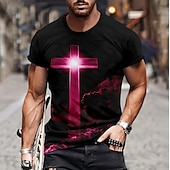 olcso Hit pólók-Férfi Rövid ujjú póló 3D nyomtatás Terített nyak Ing Alkalmi Mély bíbor Heather Grey Fekete Nyár Ruházat Szabályos S M L XL XXL XXXL