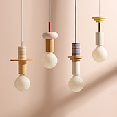 economico Luci Isola cucina-lampada a sospensione a led lampada a sospensione in legno semplice caffetteria ristorante bar lampada a sospensione plafoniera in metallo per camera da letto camera per bambini 110-240v
