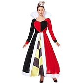 levne Dámské Kostýmy-Princezna Peach Červená královna předvečer Všech svatých Šaty Cosplay kostým Alice in Wonderland cosplay Dospělé Dámské Karneval Plesová maškaráda Výkon Párty předvečer Všech svatých Jednoduch