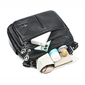 olcso Keresztpántos táskák-női műbőr crossbody táska - több zsebes vállas kézitáska cipzárral a mindennapi alkalmi használatra