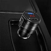 cheap Bluetooth Car Kit/Hands-free-Wireless Bluetooth 5.0 Car FM Transmitter MP3 Music Player AUX Radio Adapter Dual USB Charger Handsfree Car Kits
